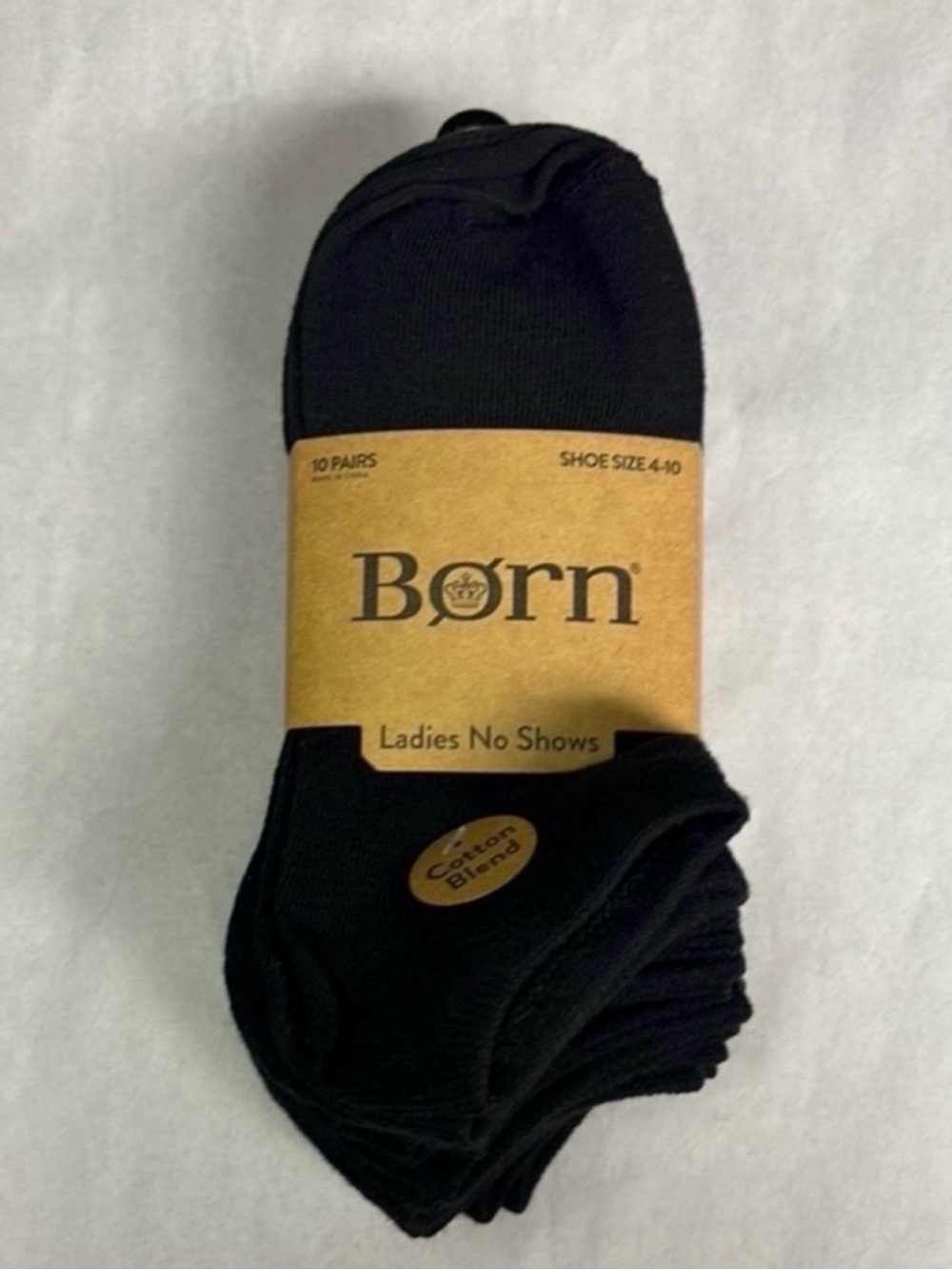 New Born Socks Women’s 10 Pair Cotton Blend Black No Show Sock Casual Activewear